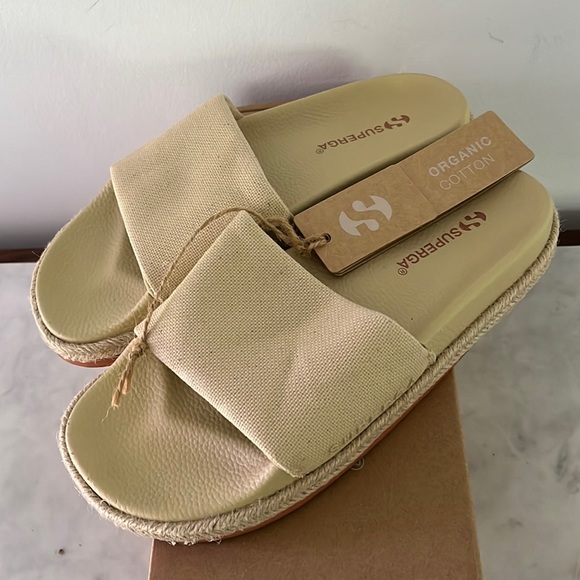 BNWT SUPERGA Slides Organic Canvas Rope - Picture 2 of 6